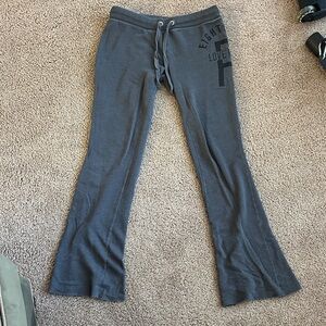 Pink Gray Flared Sweatpants size Small